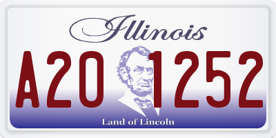 IL license plate A201252