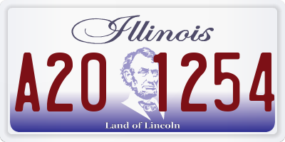IL license plate A201254