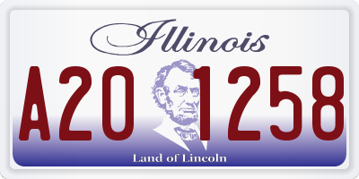 IL license plate A201258