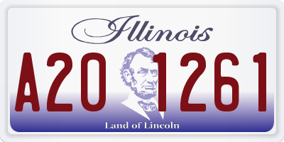 IL license plate A201261
