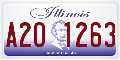 IL license plate A201263