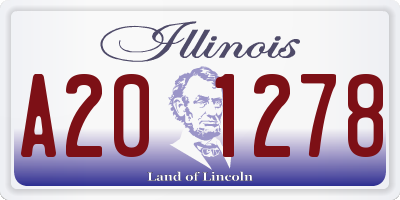 IL license plate A201278