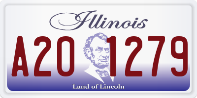 IL license plate A201279