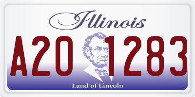 IL license plate A201283