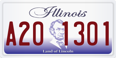 IL license plate A201301