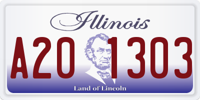 IL license plate A201303
