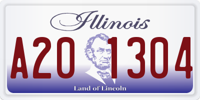 IL license plate A201304