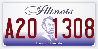 IL license plate A201308