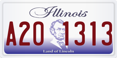 IL license plate A201313