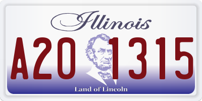 IL license plate A201315