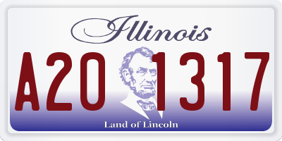 IL license plate A201317