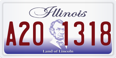 IL license plate A201318
