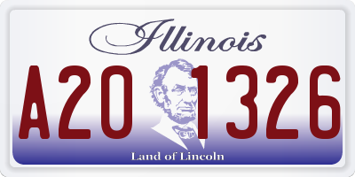 IL license plate A201326