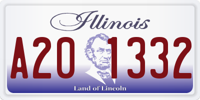 IL license plate A201332