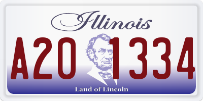 IL license plate A201334