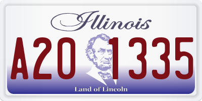 IL license plate A201335