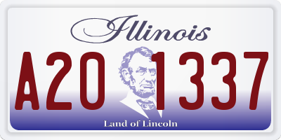 IL license plate A201337