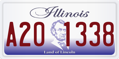 IL license plate A201338