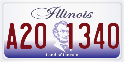 IL license plate A201340