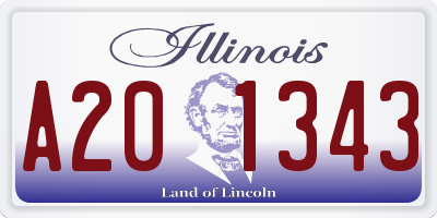 IL license plate A201343