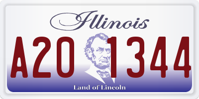 IL license plate A201344