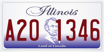 IL license plate A201346