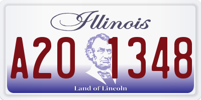 IL license plate A201348