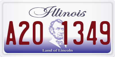 IL license plate A201349