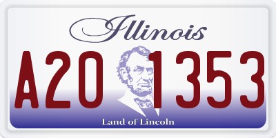 IL license plate A201353