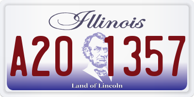 IL license plate A201357
