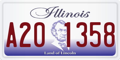 IL license plate A201358