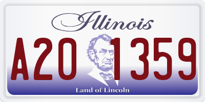 IL license plate A201359