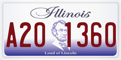 IL license plate A201360