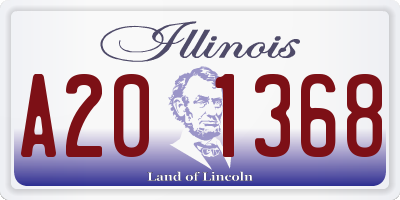 IL license plate A201368
