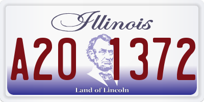 IL license plate A201372