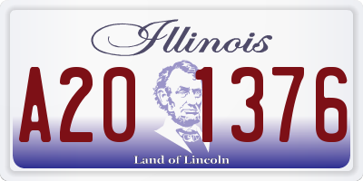 IL license plate A201376
