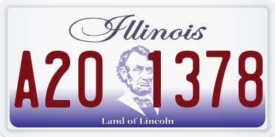IL license plate A201378