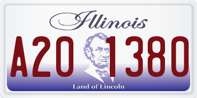IL license plate A201380