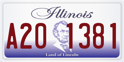 IL license plate A201381