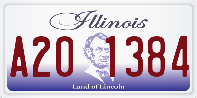 IL license plate A201384