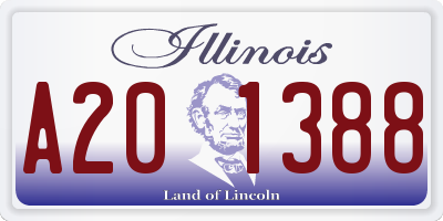 IL license plate A201388