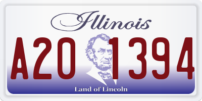 IL license plate A201394