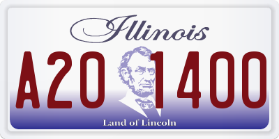 IL license plate A201400