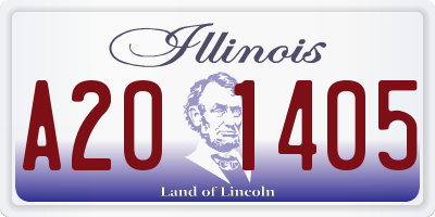 IL license plate A201405