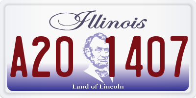 IL license plate A201407