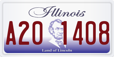 IL license plate A201408