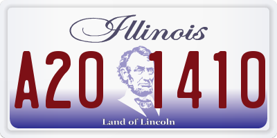 IL license plate A201410