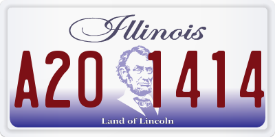 IL license plate A201414