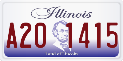 IL license plate A201415