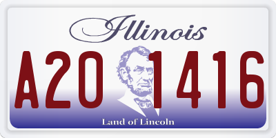 IL license plate A201416